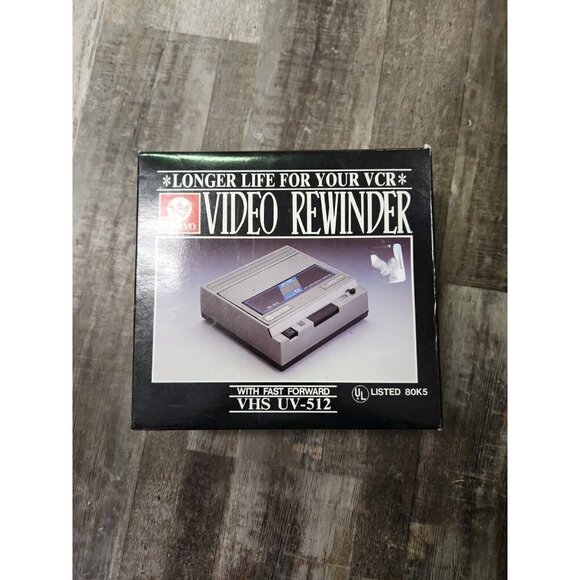 Kinyo UV-512 VHS Video Rewinder with Fast Forward for VCR Tapes Ib Box - Picture 1 of 3